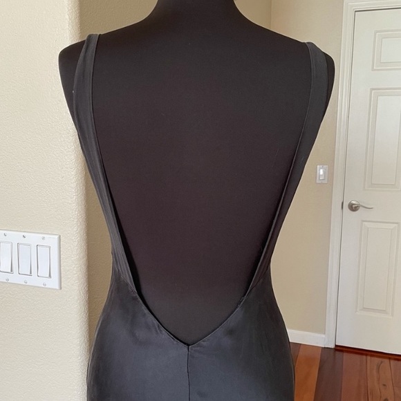 Vintage 90’s 100% Silk Slip Dress Backless Silk Dress Cowl Holiday Dress Prom - Picture 6 of 13